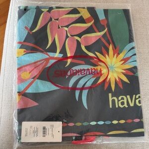Havaianas Womens Multi Printed Cotton Canga Tropical Cover-Up One Size